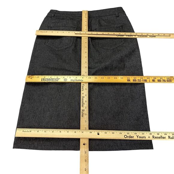 The Main Street Exchange Skirt Womens 6 Black Denim Stretch Regular Fit - Picture 3 of 14